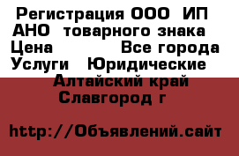 Регистрация ООО, ИП, АНО, товарного знака › Цена ­ 5 000 - Все города Услуги » Юридические   . Алтайский край,Славгород г.